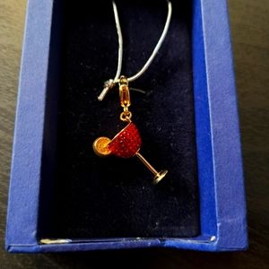 Swarovski Red Martini Charm / Pendant